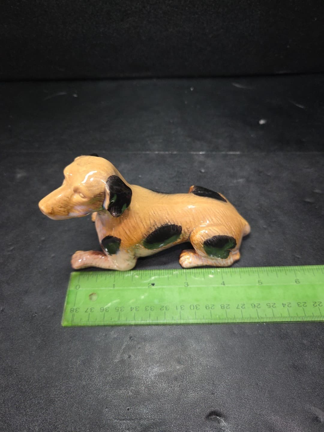 Ceramic Dog Hunting Figurine, Spot Brown Glossy Statue, Vintage Animal Pet - Thumbnail 9