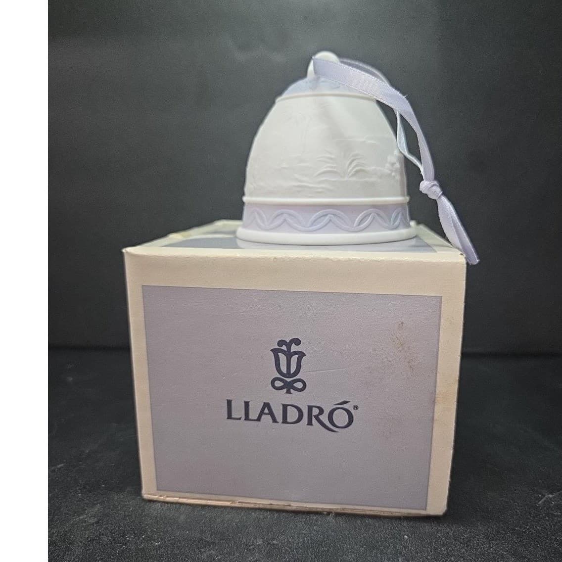 Lladro Porcelain Christmas Bell, Vintage Holiday Decor, '93 Boxed Yuletide Chime - Thumbnail 4