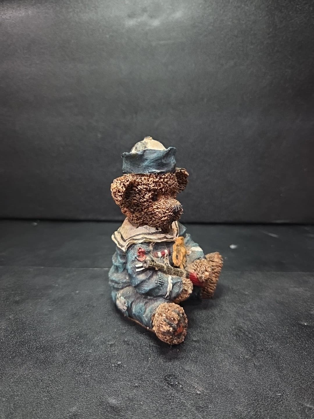 Nautical Theme Sailor Bear Figurine, Navy Uniform Spyglass Monocular Paperweight - Thumbnail 3