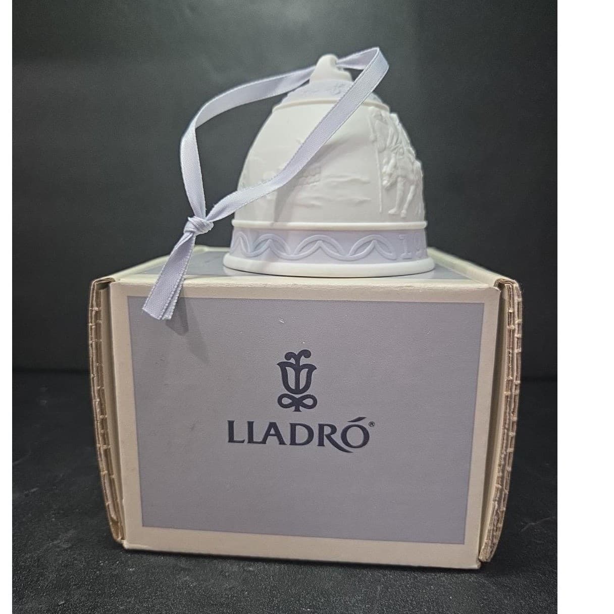 Lladro Porcelain Christmas Bell, Vintage Holiday Decor, '93 Boxed Yuletide Chime - Thumbnail 5
