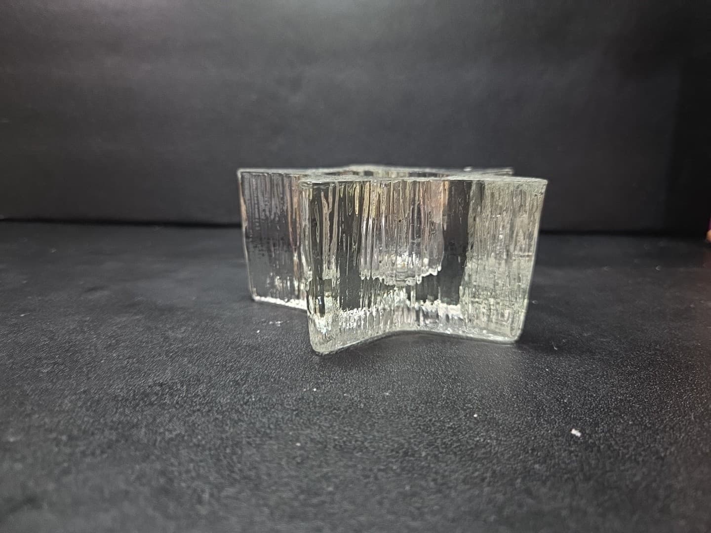 Avon Starbright Star Shape Candle Holder 1980, Thick Glass, Textured Vtg Decor - Thumbnail 10