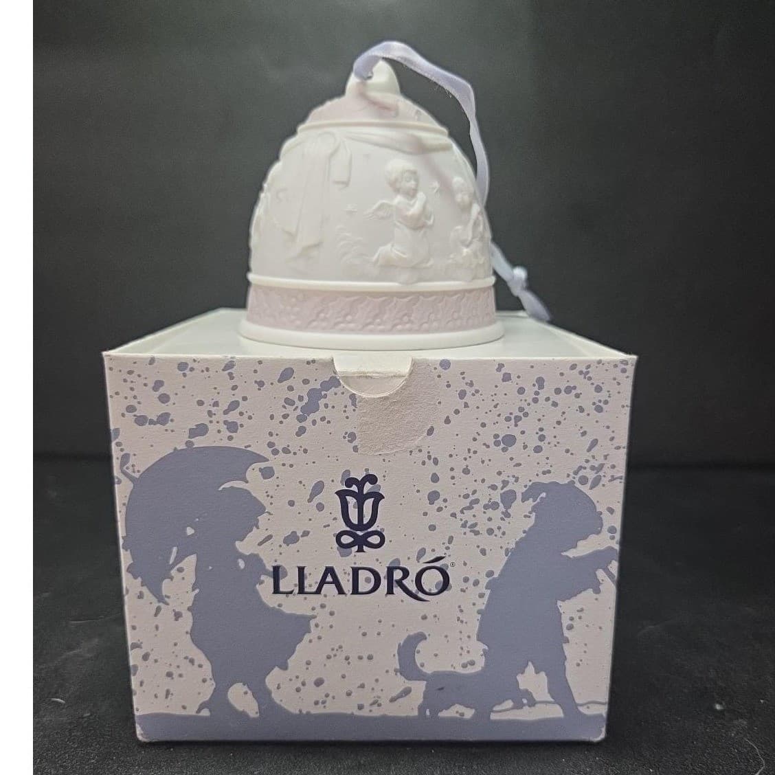 Lladro Porcelain Christmas Bell, Vintage Tree Ornament, '95 Boxed Yuletide Chime - Thumbnail 3