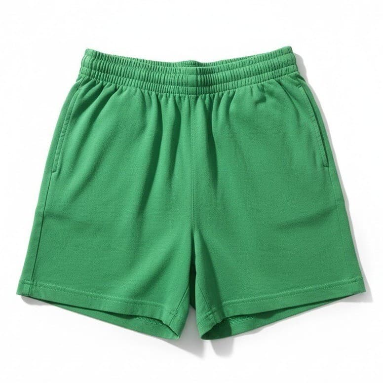 Lindsey Blake Green Knit Elastic Waist Shorts, Women's Small Cotton Blend Casual