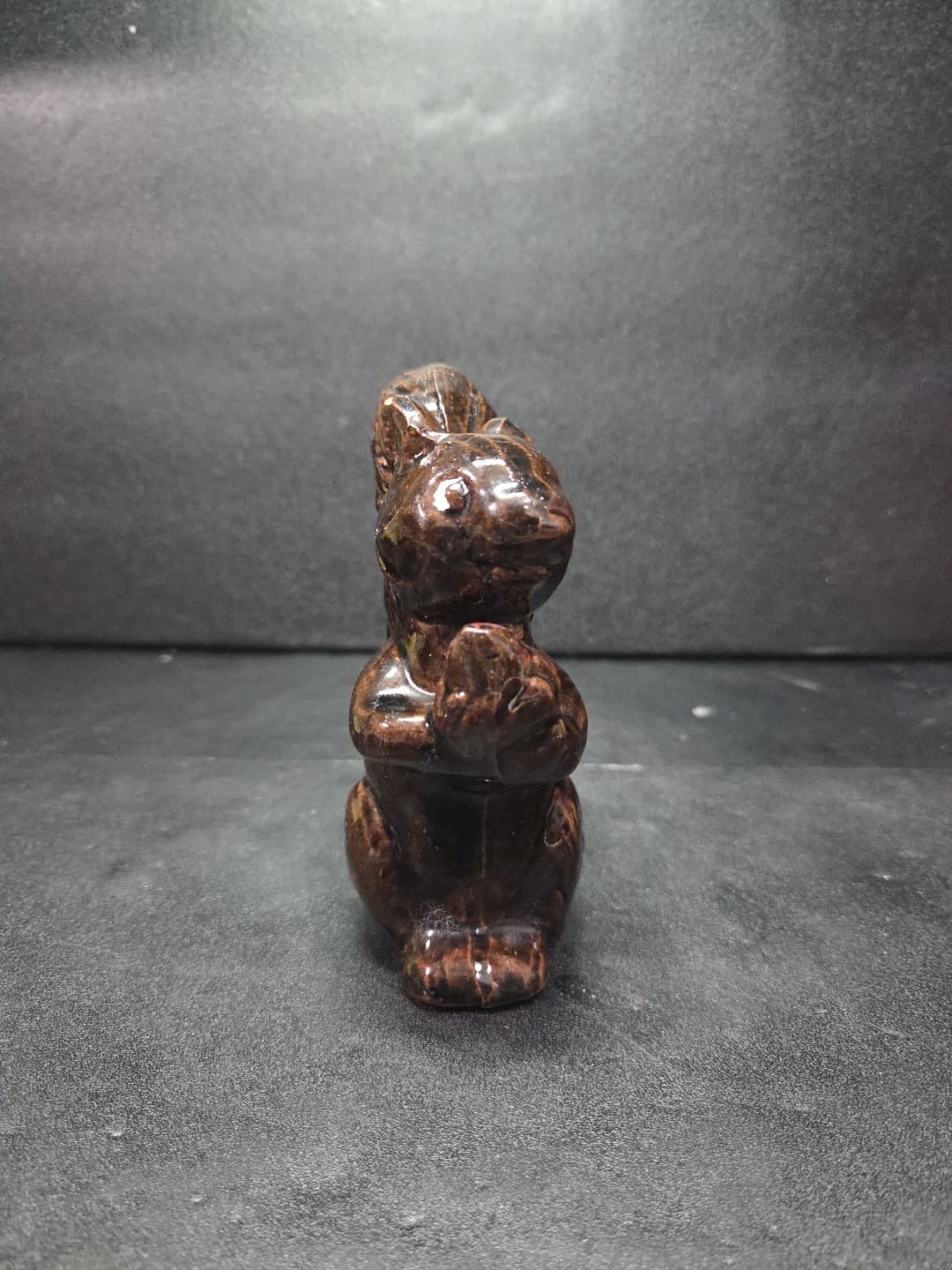 Japan Bone China Acorn Squirrel Figurine, Miniature Vintage Decor, Brown Figure - Thumbnail 3