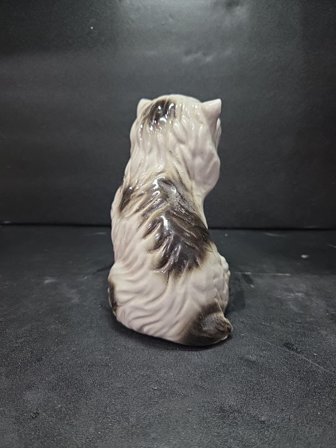MCS Brazil Maltese Dog Statue, Vintage Porcelain Figurine, Red Tongue Detail - Thumbnail 5