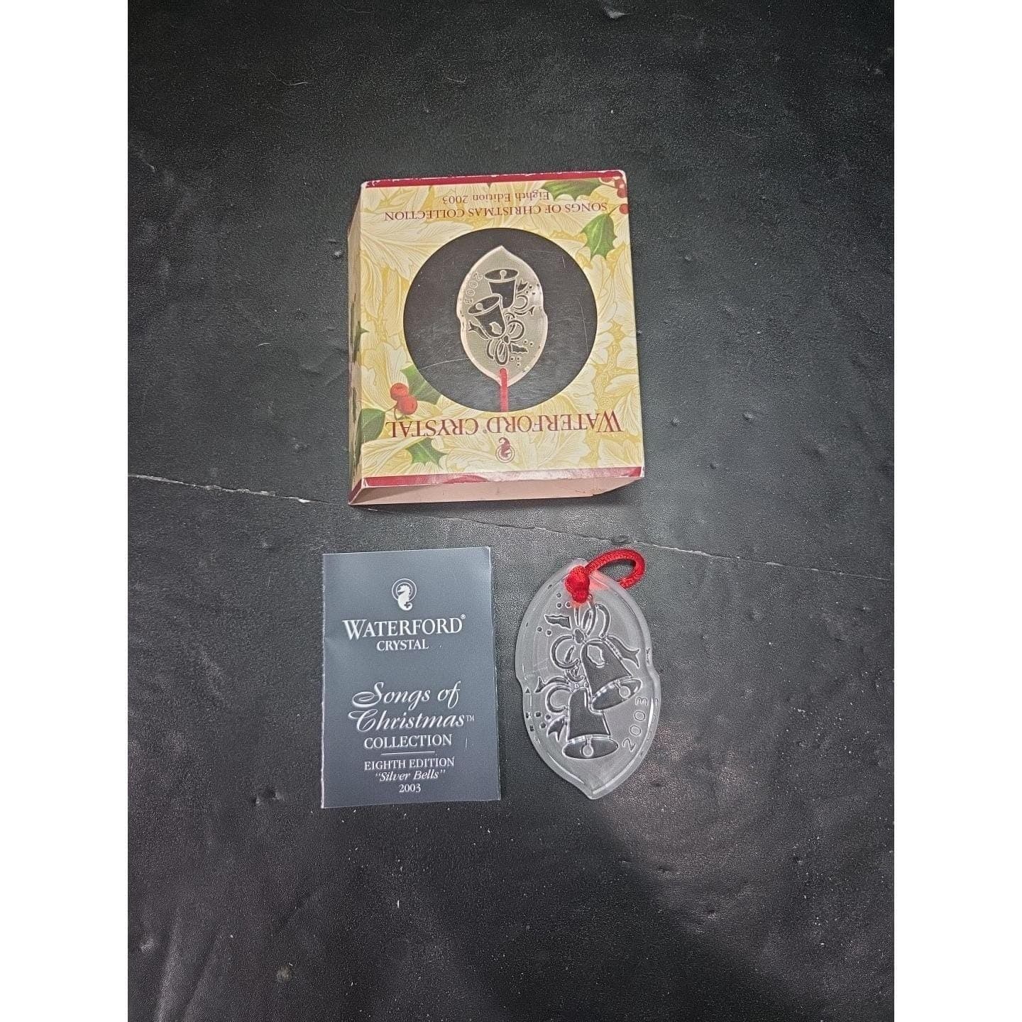 Waterford Crystal Songs Of Christmas Silver Bells Ornament, 2003 8th Edition - Thumbnail 2