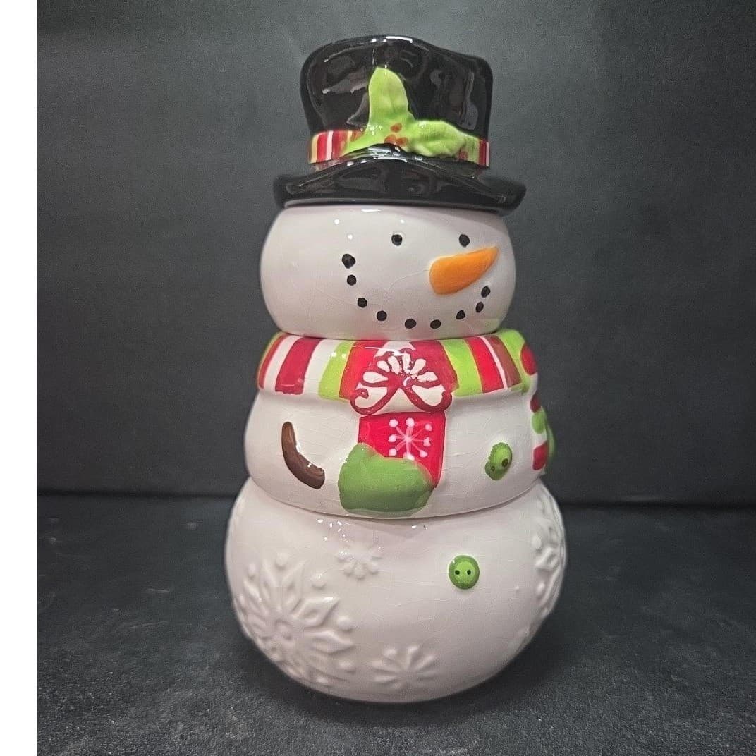 Pier 1 Stacking Snowman Measuring Cups, Four Piece Set, Vintage Christmas Decor - Thumbnail 3