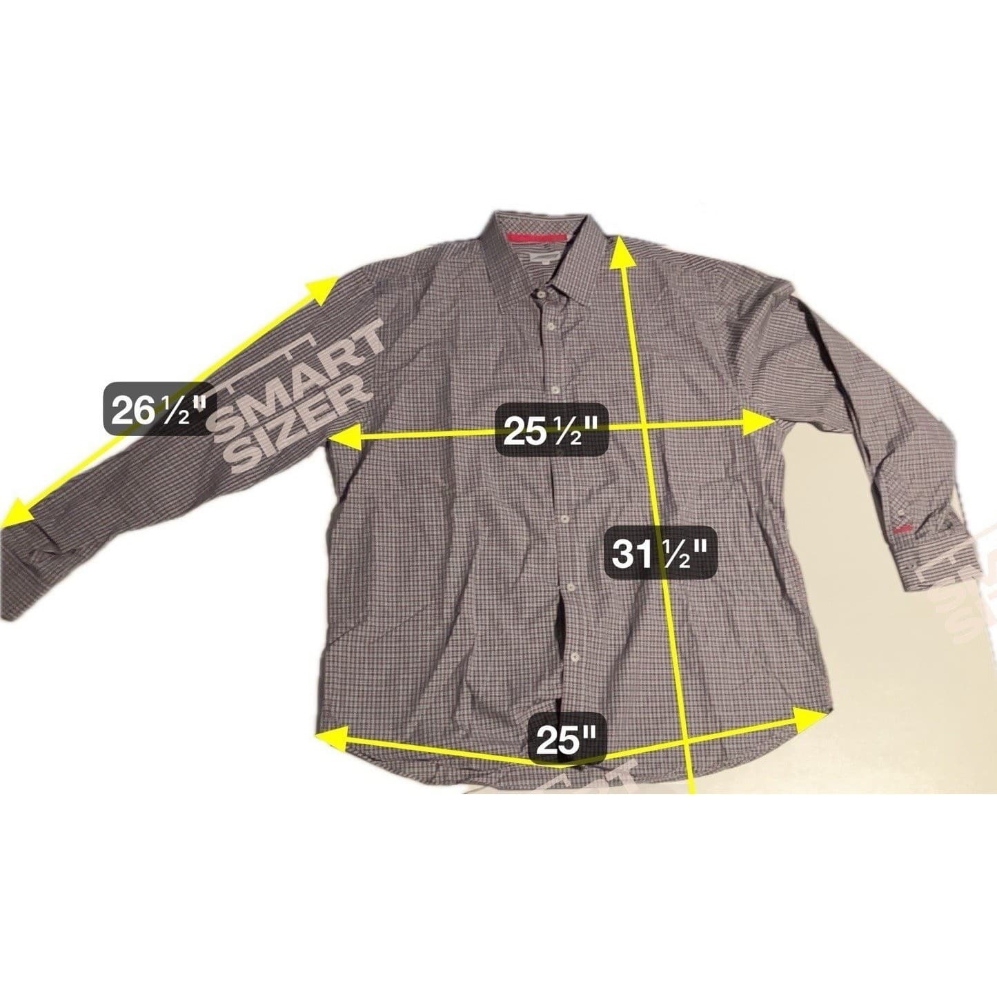 Jeremy Argyle NYC Long Sleeve Button Down Shirt, Men's XXL, Micro Check Navy Red - Thumbnail 2