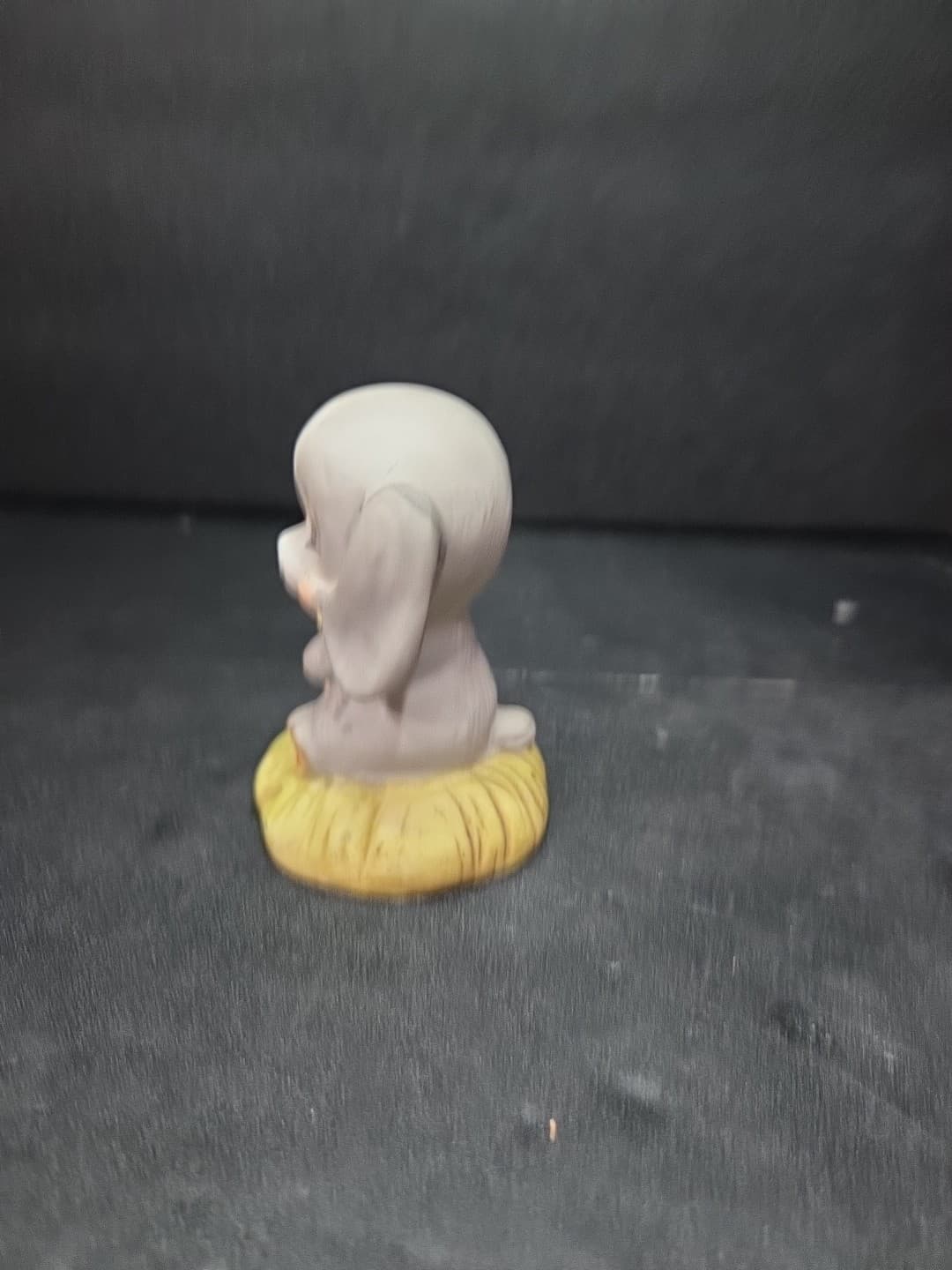 Puppy Porcelain Figurine 3.5", Grey Dog W/ Bone, Vtg Collectible, Price Products - Thumbnail 6