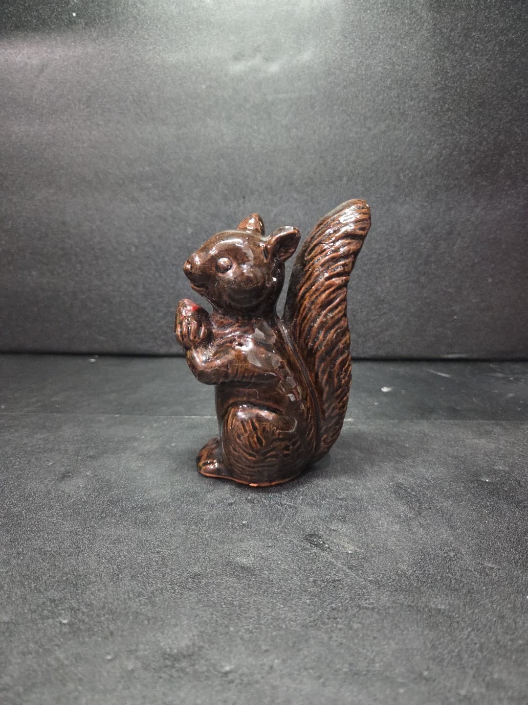 Japan Bone China Acorn Squirrel Figurine, Miniature Vintage Decor, Brown Figure - Thumbnail 6
