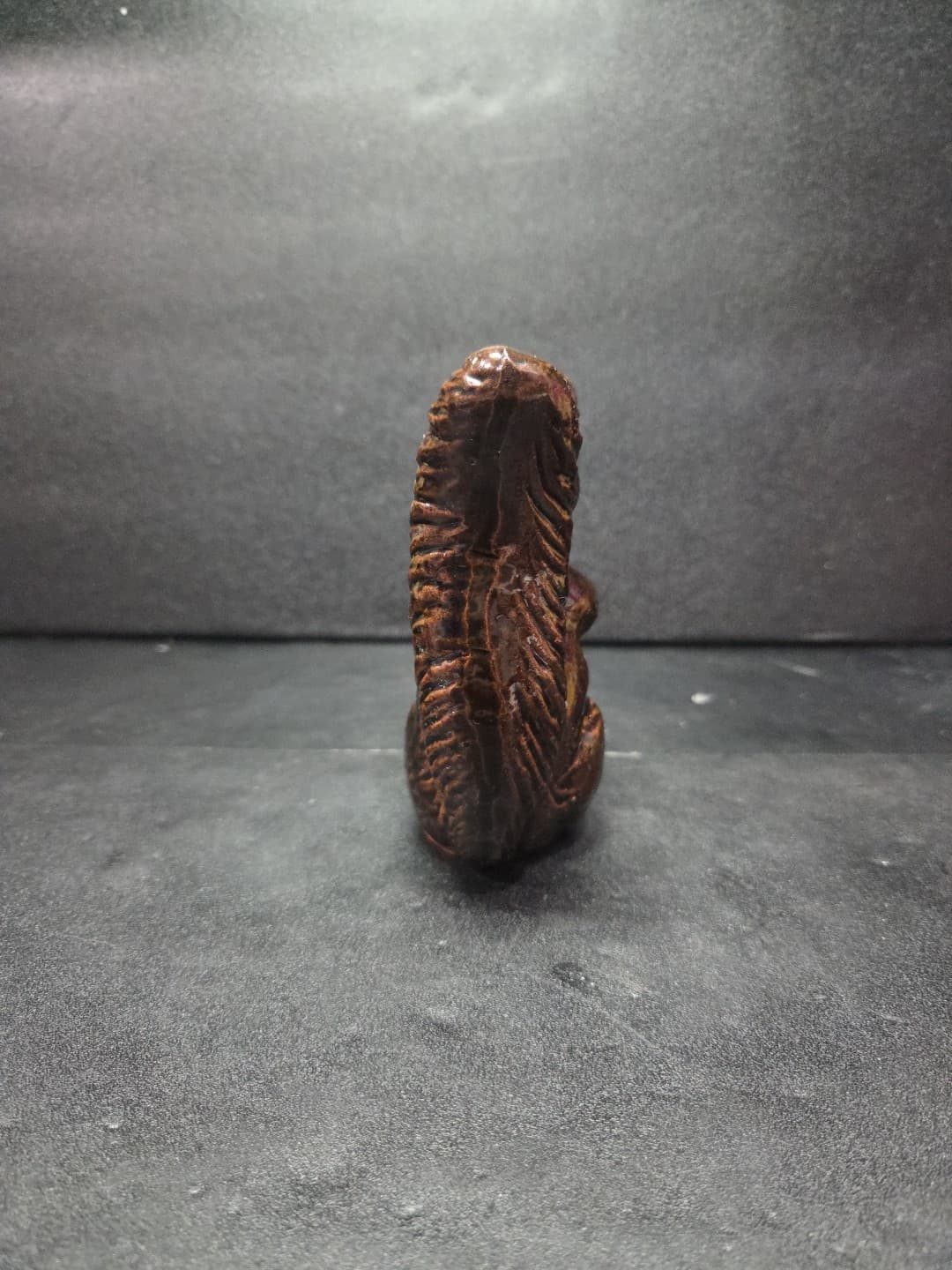 Japan Bone China Acorn Squirrel Figurine, Miniature Vintage Decor, Brown Figure - Thumbnail 5