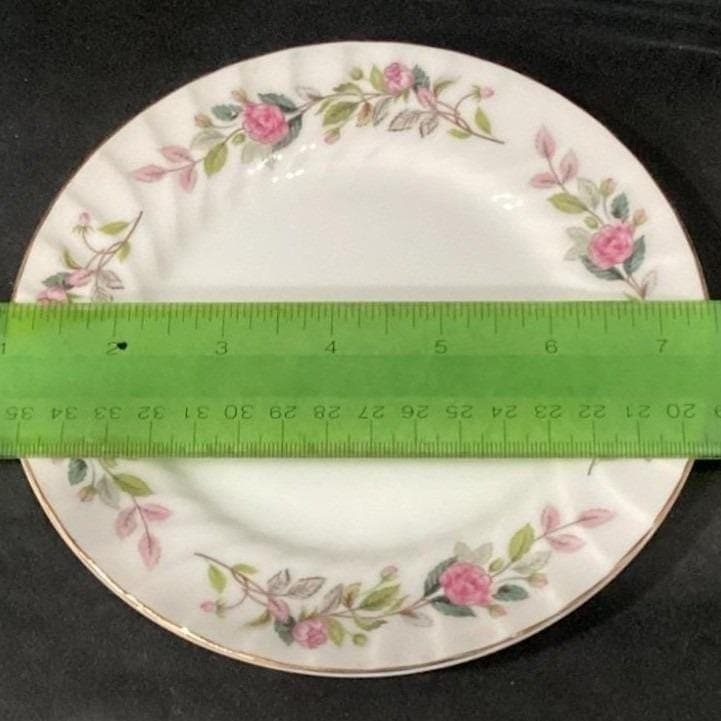 Creative Fine China Regency Rose Bread Plates, Set of 2, Vtg Floral Dinnerware - Thumbnail 2