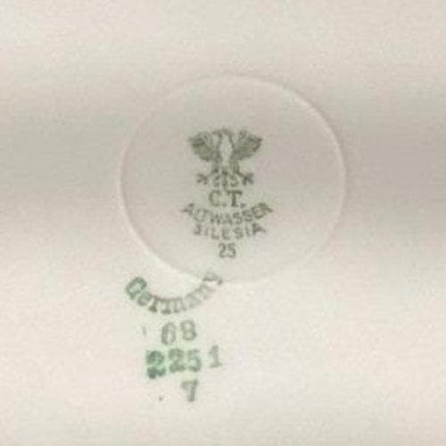 CT Carl Teilsch Altwasser Silesea Dinner Plates, Set of 4 Antique Rose Porcelain - Thumbnail 3