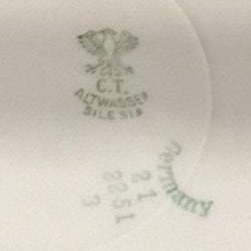 CT Carl Teilsch Altwasser Silesea Salad Plates, Set of 2, Antique Rose Porcelain - Thumbnail 3