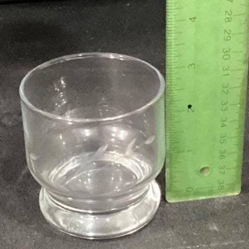 Princess House Heritage Punch Cups, Set Of 3 Glasses, Floral Etched Drinkware - Thumbnail 3
