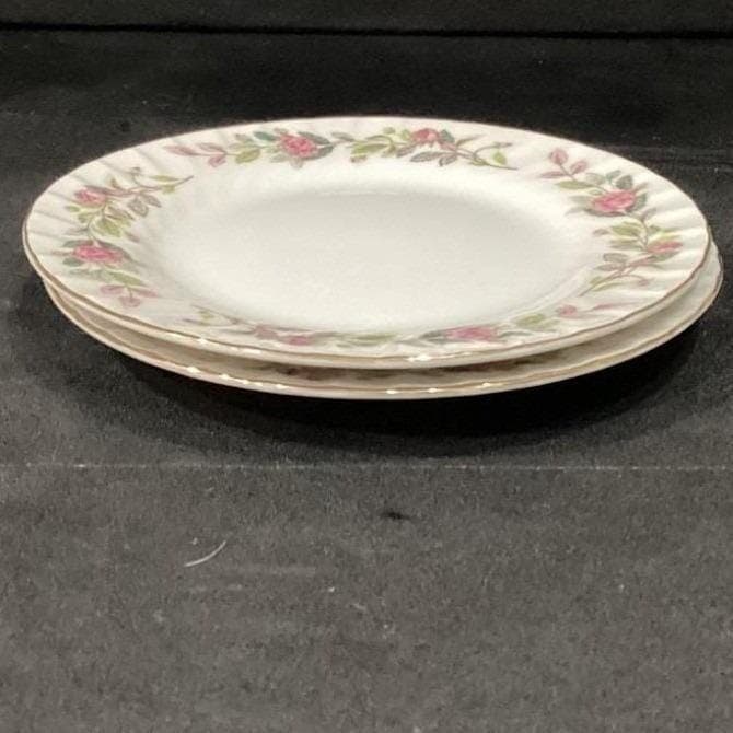 Creative Fine China Regency Rose Bread Plates, Set of 2, Vtg Floral Dinnerware - Thumbnail 7