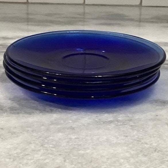 Resistente Brazil Cobalt Blue Teacups & Saucers, Eight Piece Set, Vtg Tableware - Thumbnail 16