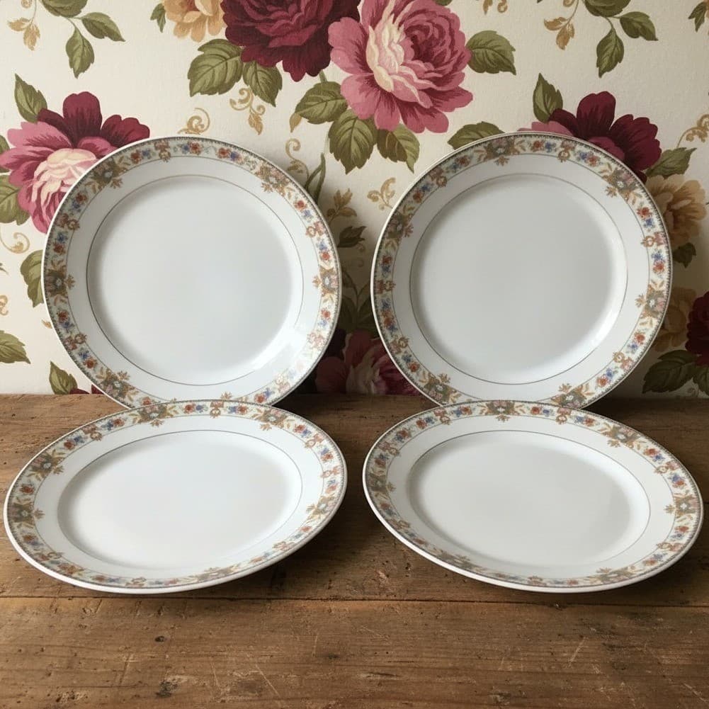 CT Carl Teilsch Altwasser Silesea Salad Plates, Set of 2, Antique Rose Porcelain