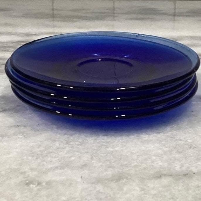 Resistente Brazil Cobalt Blue Teacups & Saucers, Eight Piece Set, Vtg Tableware - Thumbnail 18