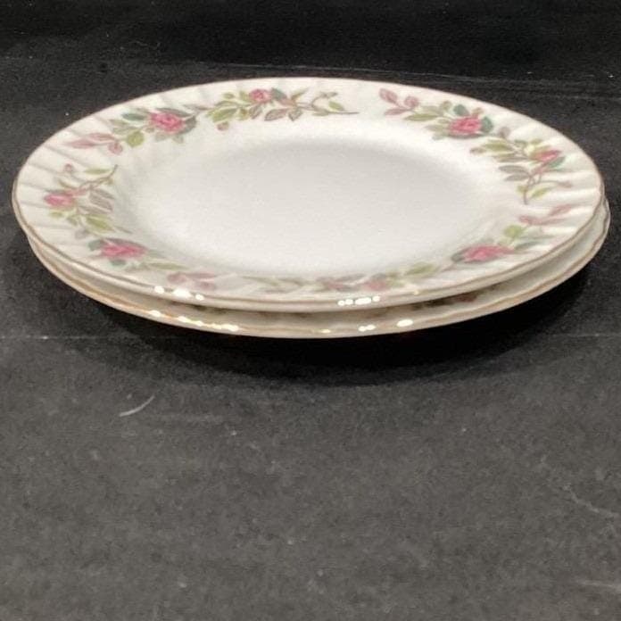 Creative Fine China Regency Rose Bread Plates, Set of 2, Vtg Floral Dinnerware - Thumbnail 6