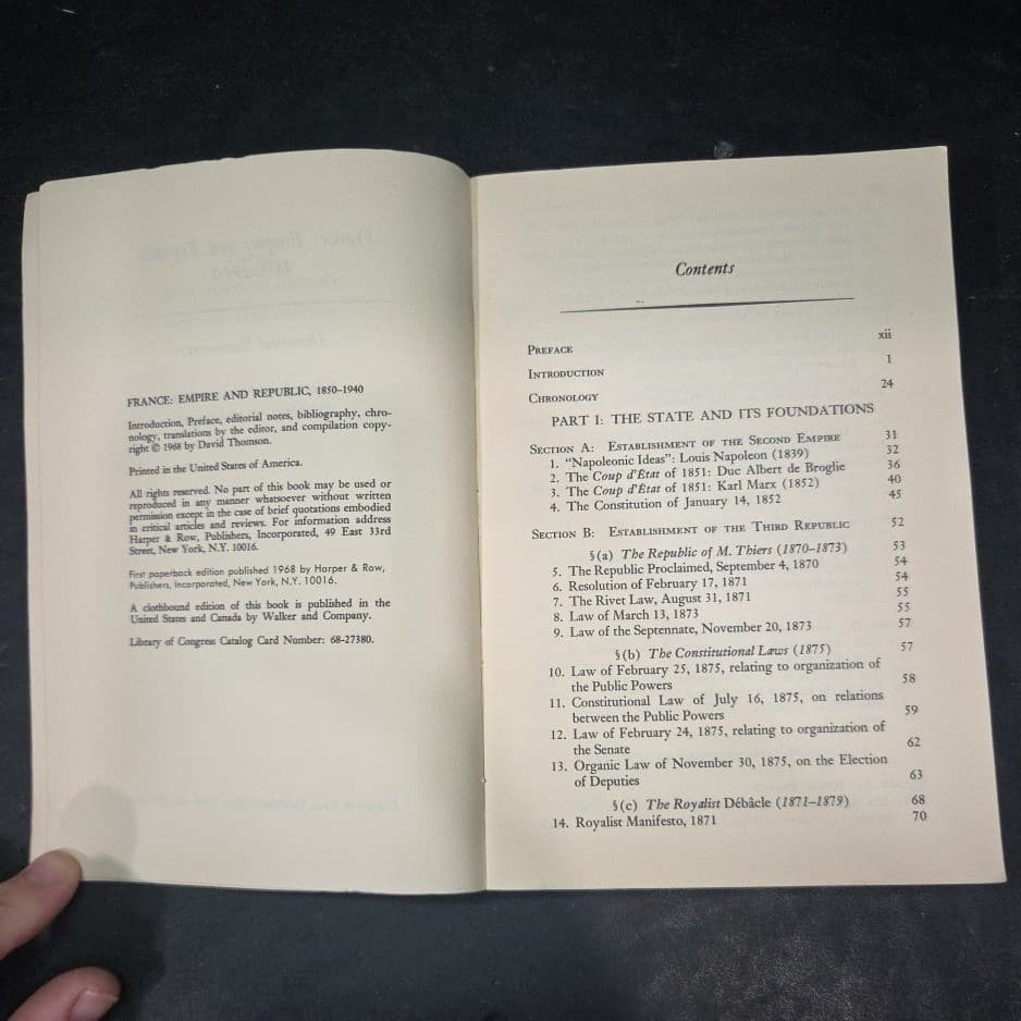 France Empire and Republic 1850-1940 David Thomson 1968 Harper & Row Paperback - Thumbnail 5