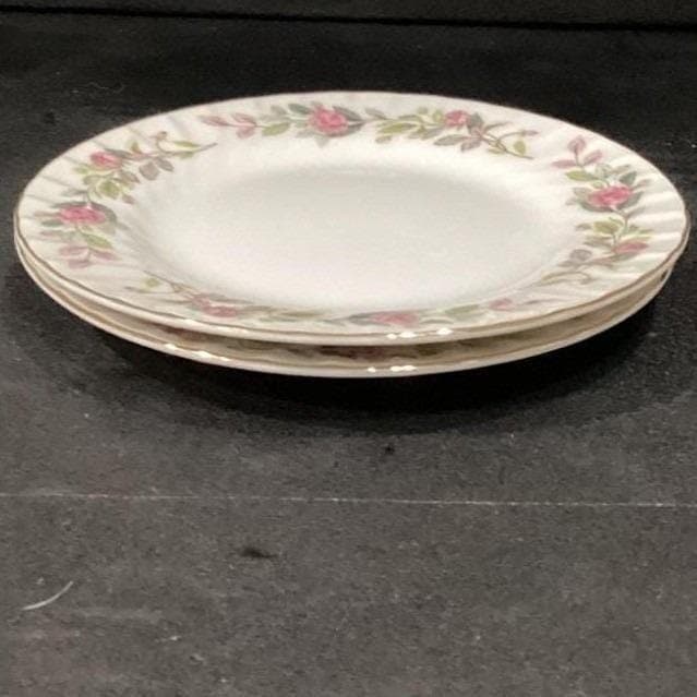 Creative Fine China Regency Rose Bread Plates, Set of 2, Vtg Floral Dinnerware - Thumbnail 8