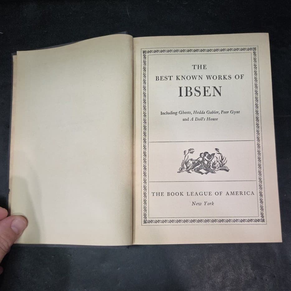 The Best Known Works of Ibsen Hardcover Book League of America Vintage Plays - Thumbnail 4