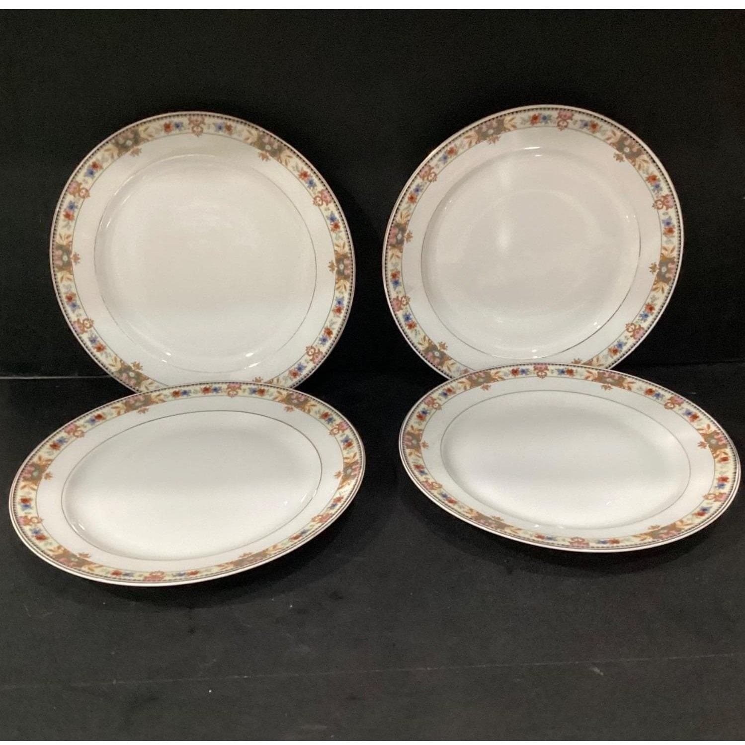 CT Carl Teilsch Altwasser Silesea Dinner Plates, Set of 4 Antique Rose Porcelain - Thumbnail 7