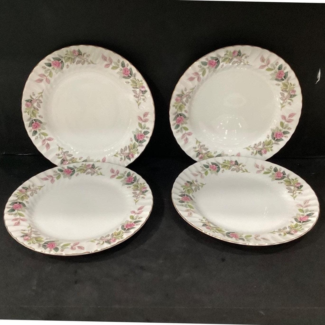 Creative Fine China Regency Rose Dinner Plates #2345, Set of 4 Floral Dinnerware - Thumbnail 6