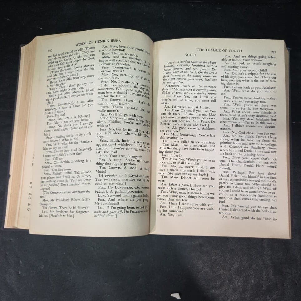 The Best Known Works of Ibsen Hardcover Book League of America Vintage Plays - Thumbnail 6