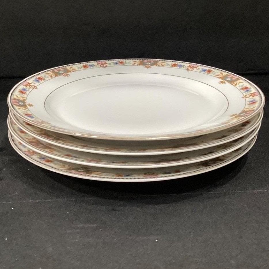 CT Carl Teilsch Altwasser Silesea Dinner Plates, Set of 4 Antique Rose Porcelain - Thumbnail 9