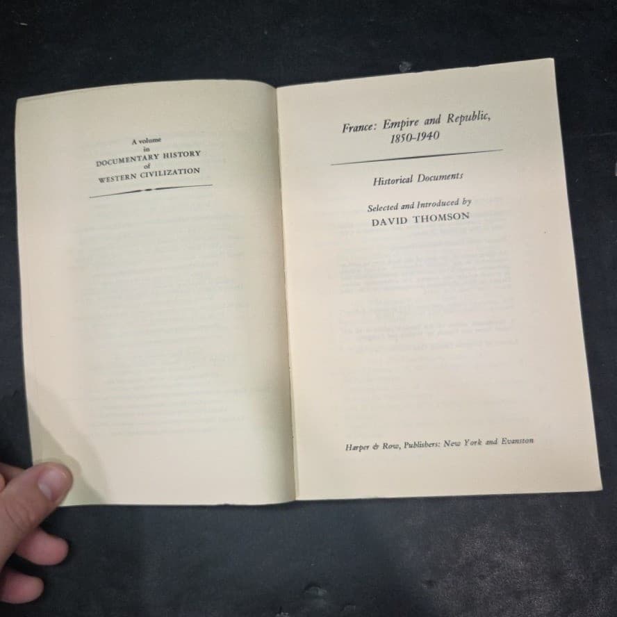 France Empire and Republic 1850-1940 David Thomson 1968 Harper & Row Paperback - Thumbnail 4