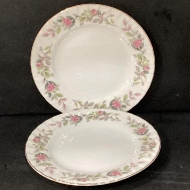 Creative Fine China Regency Rose Bread Plates, Set of 2, Vtg Floral Dinnerware - Thumbnail 5