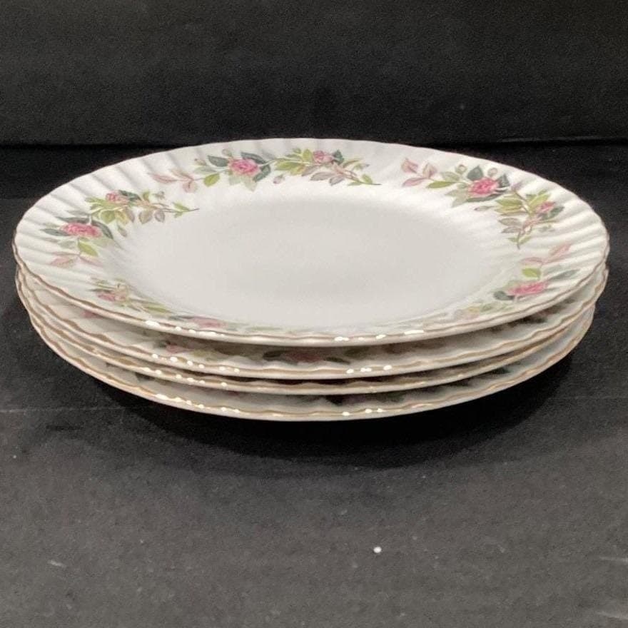 Creative Fine China Regency Rose Dinner Plates #2345, Set of 4 Floral Dinnerware - Thumbnail 7