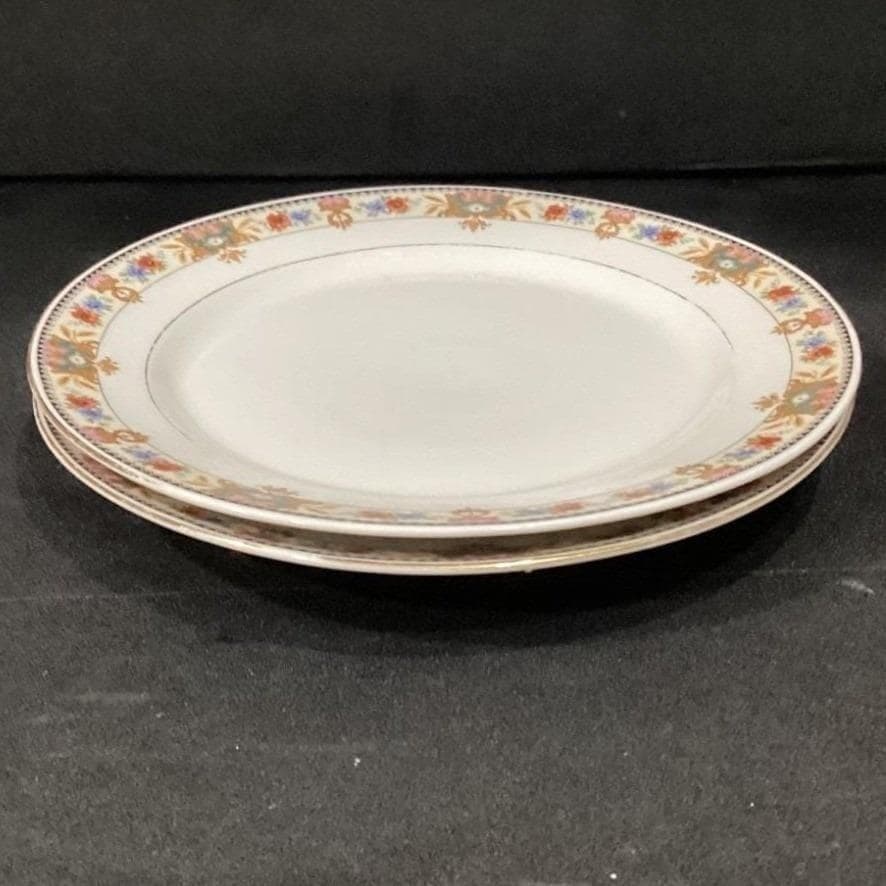 CT Carl Teilsch Altwasser Silesea Salad Plates, Set of 2, Antique Rose Porcelain - Thumbnail 10