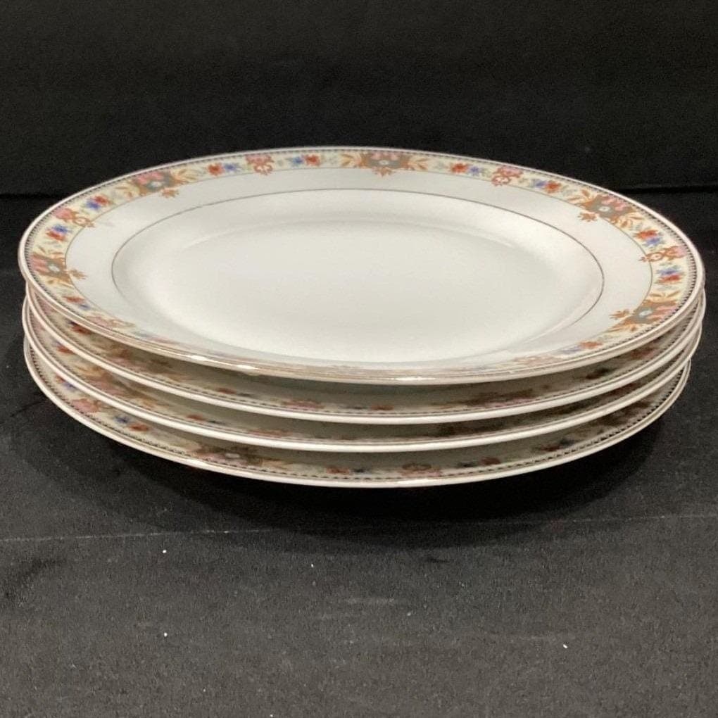 CT Carl Teilsch Altwasser Silesea Dinner Plates, Set of 4 Antique Rose Porcelain - Thumbnail 8