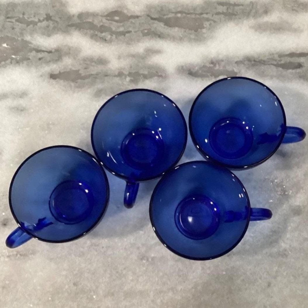 Resistente Brazil Cobalt Blue Teacups & Saucers, Eight Piece Set, Vtg Tableware - Thumbnail 7