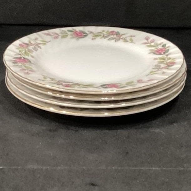 Creative Fine China Japan Regency Rose Bread Plates, Set of 4, Floral Dinnerware - Thumbnail 9