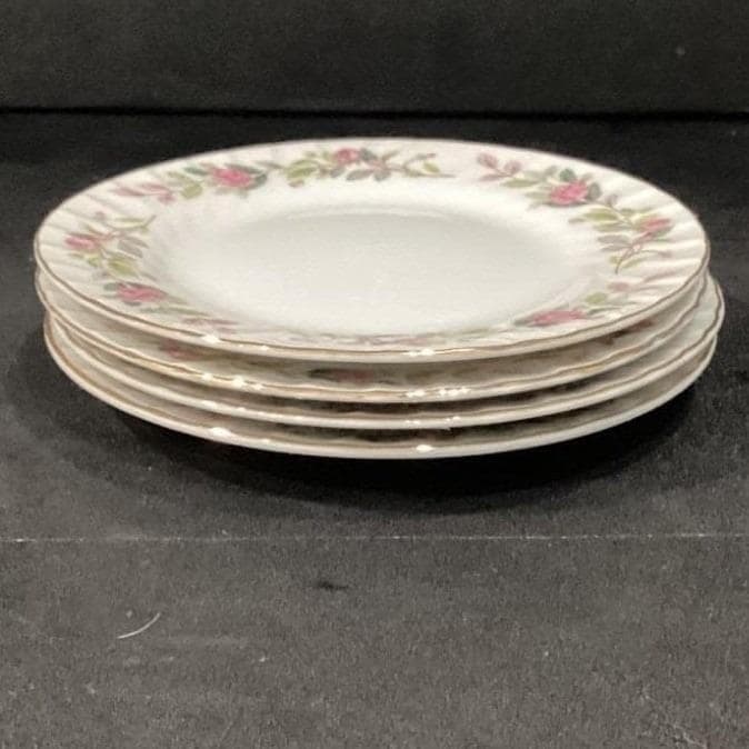 Creative Fine China Japan Regency Rose Bread Plates, Set of 4, Floral Dinnerware - Thumbnail 7