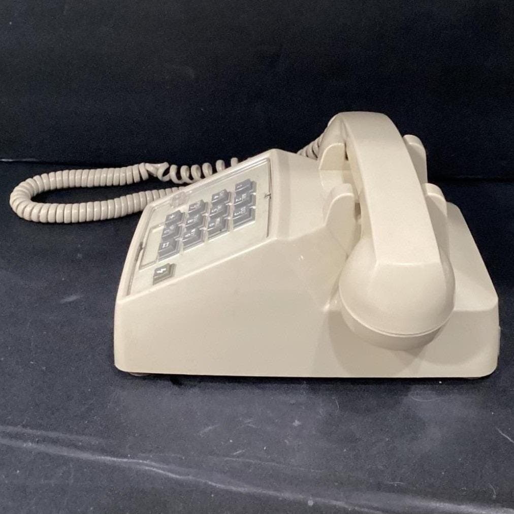 Premier 2500 Desk Telephone, Vintage Beige Push Button Landline Phone, Working - Thumbnail 4