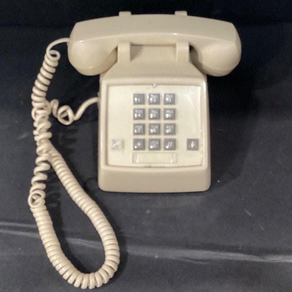 Premier 2500 Desk Telephone, Vintage Beige Push Button Landline Phone, Working - Thumbnail 3