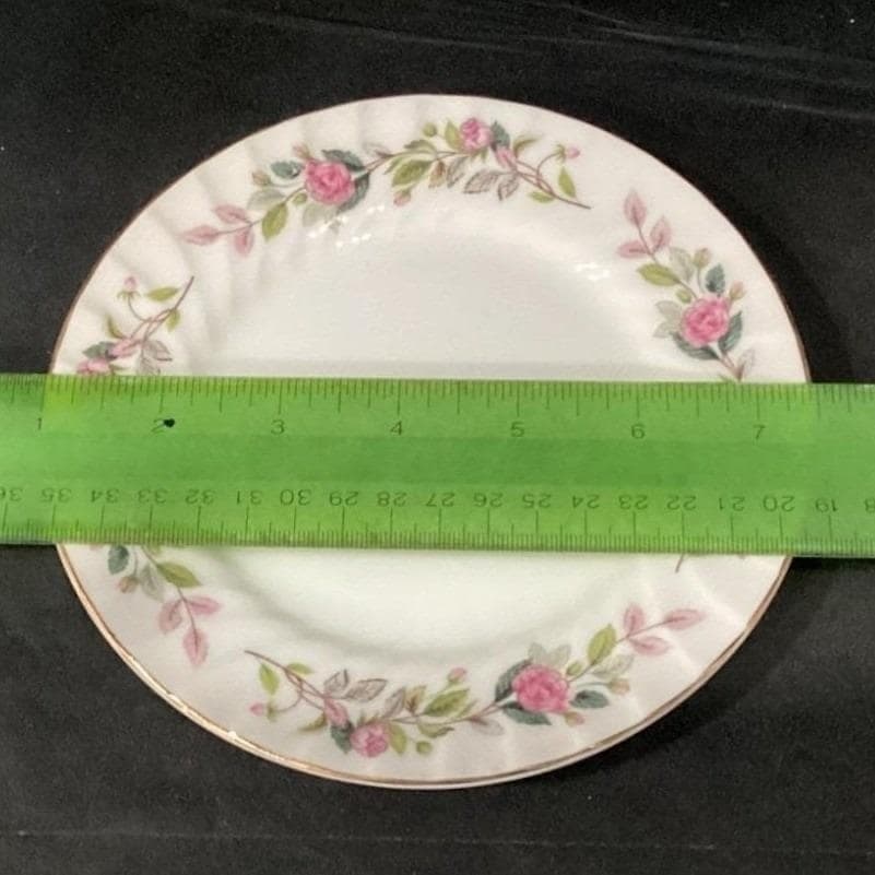 Creative Fine China Japan Regency Rose Bread Plates, Set of 4, Floral Dinnerware - Thumbnail 2