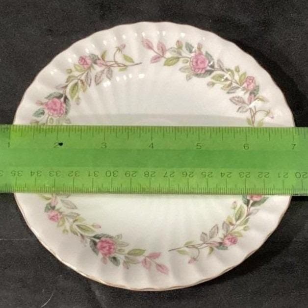 Creative Fine China Regency Rose Saucers, Set of 4, Vintage Floral Dinnerware - Thumbnail 2