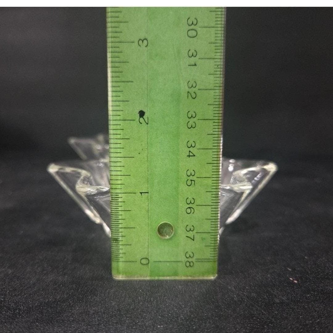 Anchor Hocking Six Point Star Candlestick Holders, Set of 2, Vintage Votive - Thumbnail 3