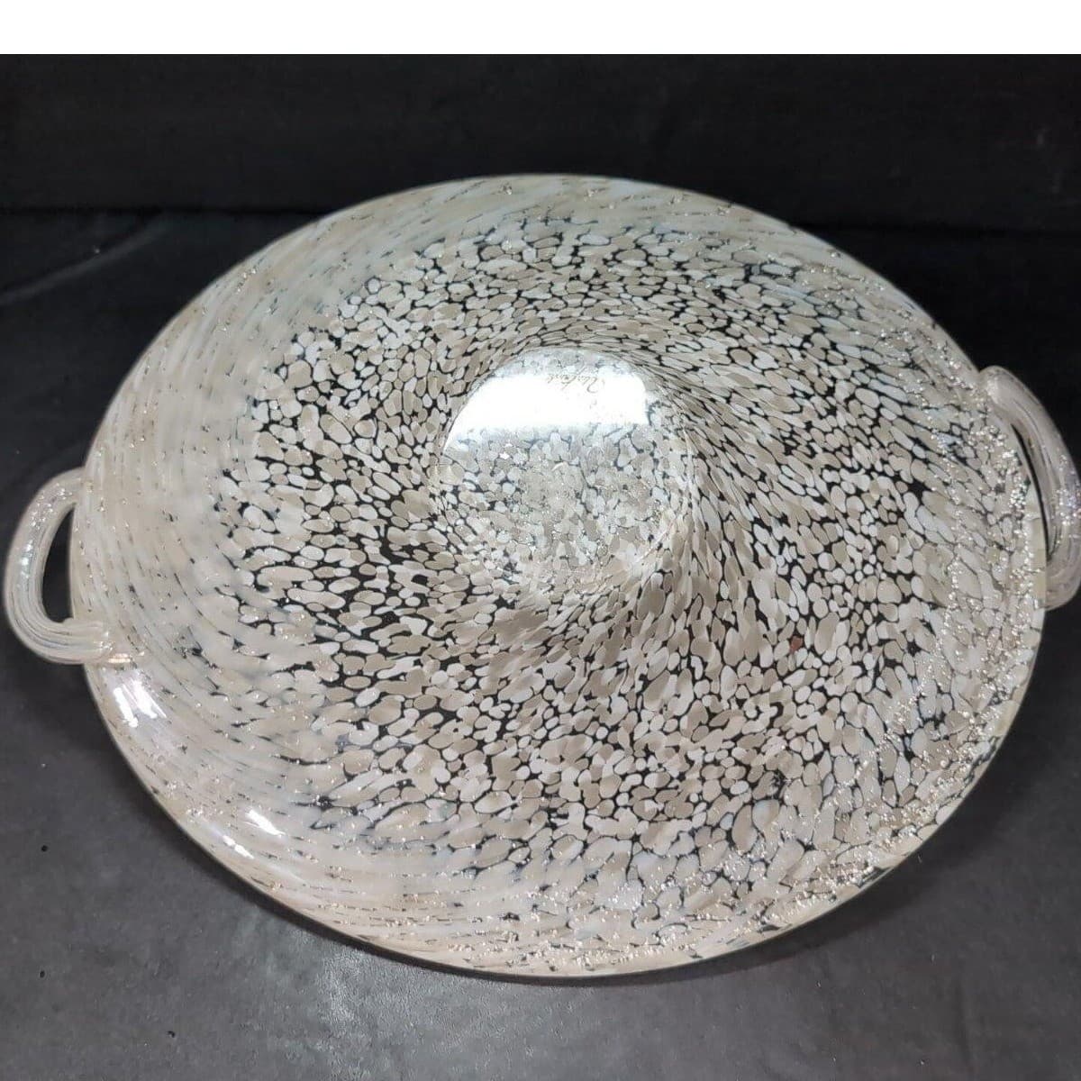 Julia Knight Argento Serving Bowl, Vintage Floral Design Handles, Centerpiece - Thumbnail 6