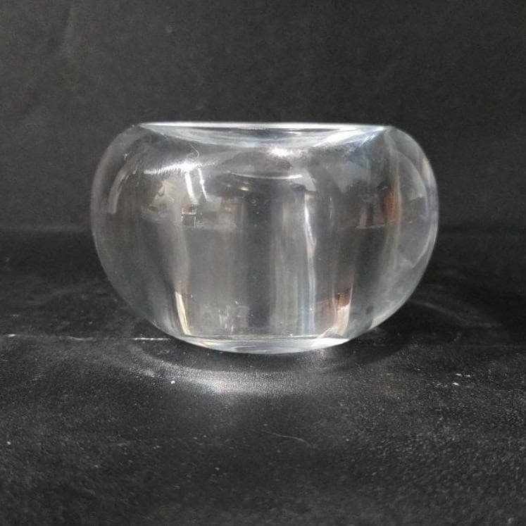 Elements Art Glass Donut Candle Votive, Crystal Clear Bowl, Replacement Decor - Thumbnail 8