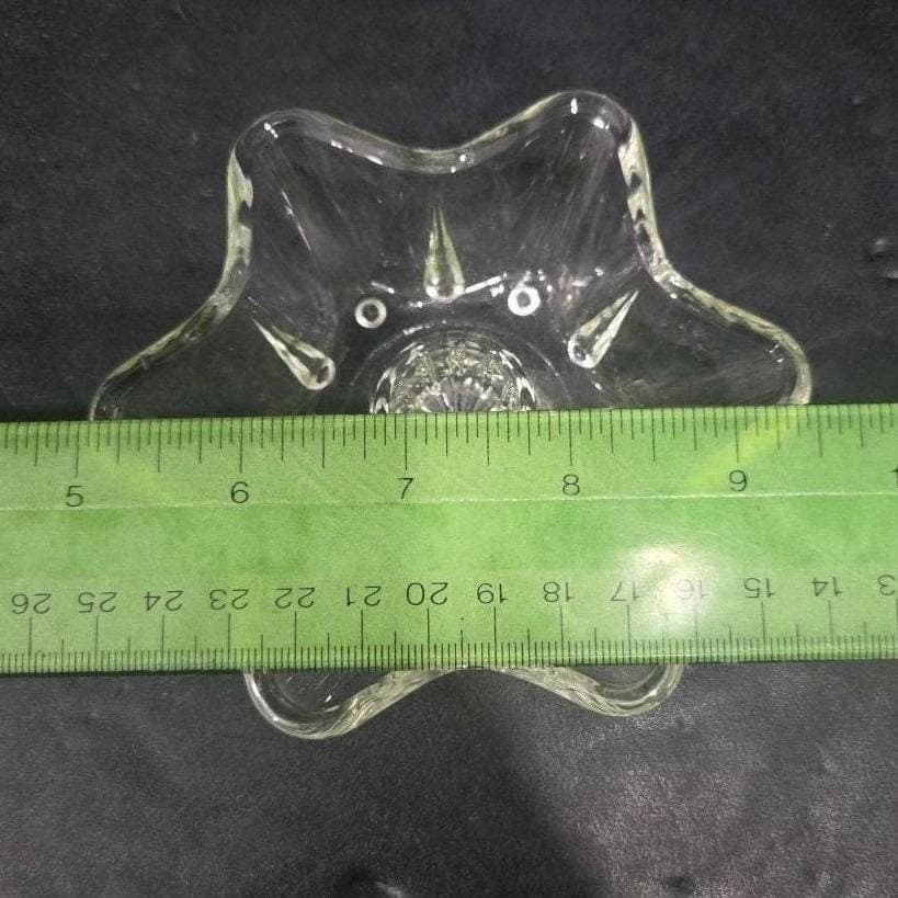 Anchor Hocking Six Point Star Candlestick Holders, Set of 2, Vintage Votive - Thumbnail 2