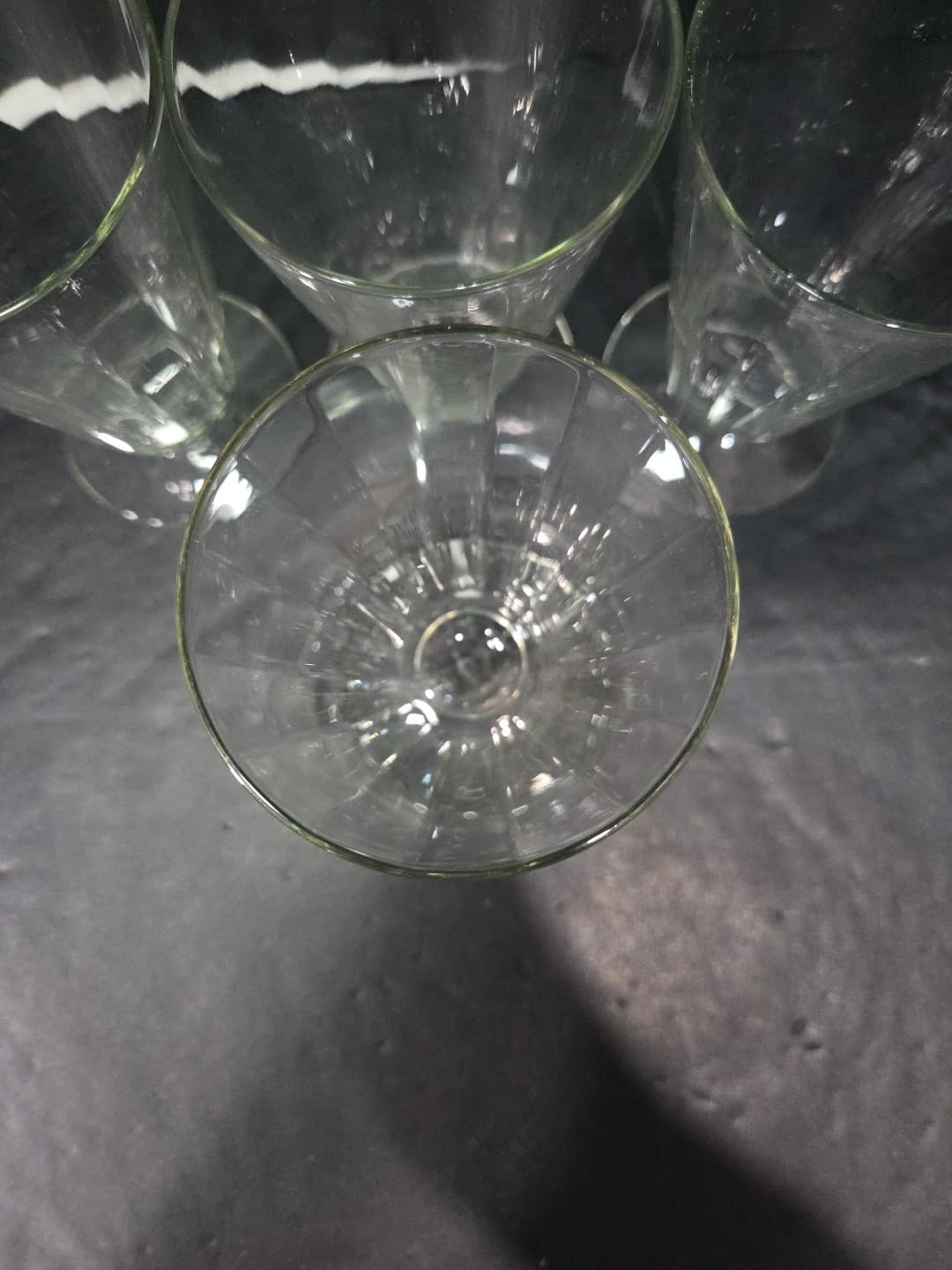 Handmade Optic Ribbed Sundae Glasses, Set of 4, Clear Glass, Vtg Dessert Bowls - Thumbnail 6