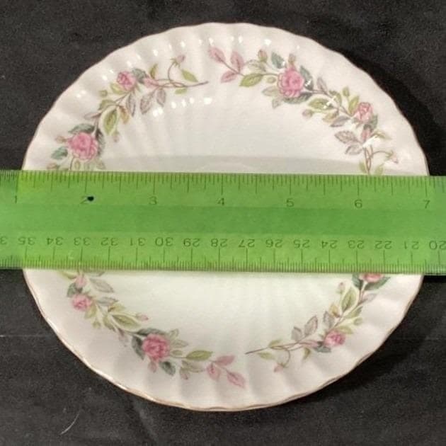 Creative Fine China Regency Rose Saucers, Set of 2, Vintage Floral Dinnerware - Thumbnail 2