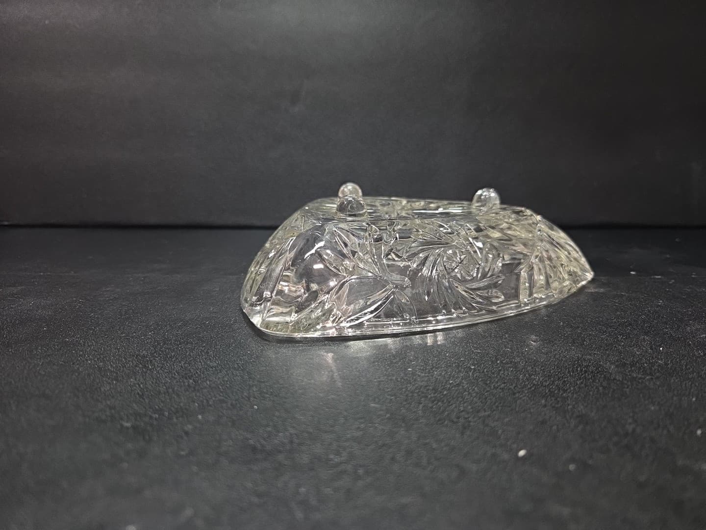 Hazel Atlas Triangle Shape Ash Tray, Vintage Clear Glass Dish, Candy Holder - Thumbnail 7